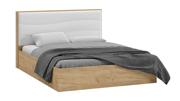 Двуспальная кровать с механизмом Миранда тип 1 (Дуб крафт золотой/Белый глянец) во Владимире - изображение