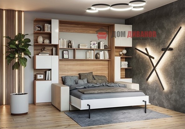 Кровать-шкаф с диваном Дина, 1400х2000 во Владимире - изображение