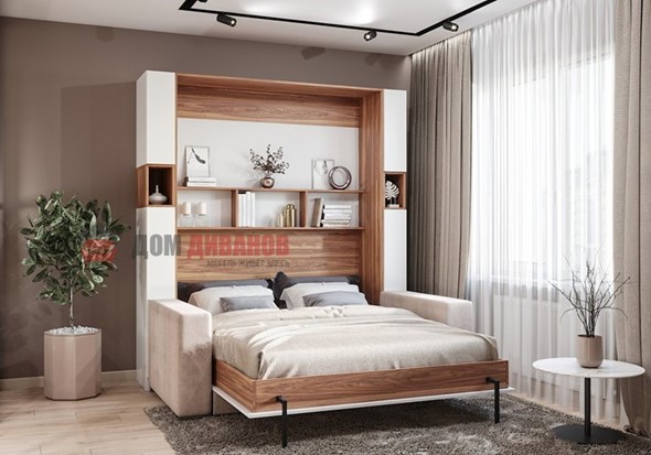 Кровать-шкаф с диваном Добрава, 1400х2000 в Коврове - изображение