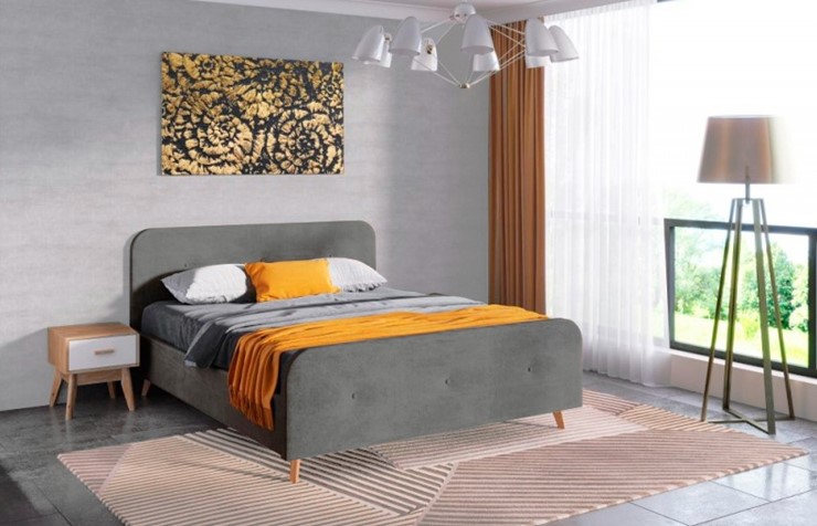 Кровать односпальная Сиерра 1200 (без основания) Торонто серый в Коврове - изображение 1