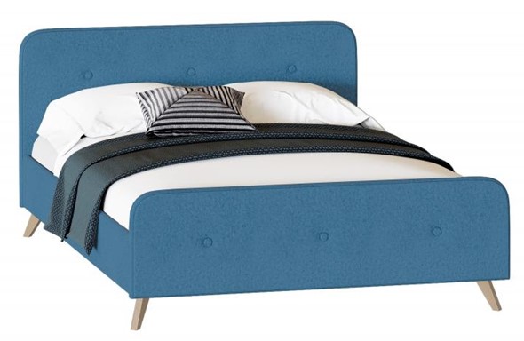 Кровать односпальная Сиерра 900 (без основания) Аура голубой в Коврове - изображение