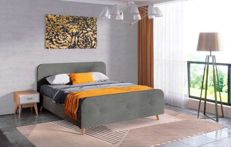 Кровать 1-спальная Сиерра 900 (с основанием) Торонто серый в Коврове - изображение 1