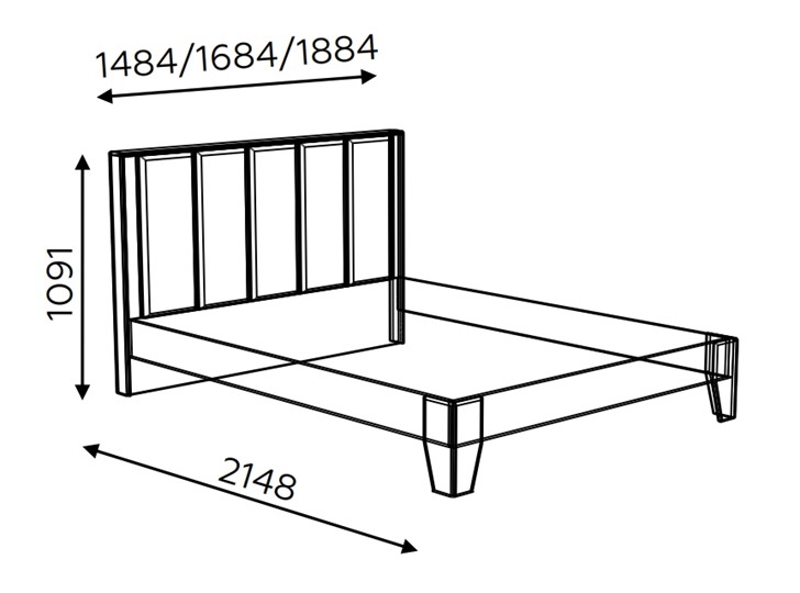 Кровать полуторная Моника 1,4 с ортопедическим основанием в Коврове - изображение 2