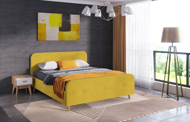 Кровать двуспальная Сиерра 1600 (без основания) Торонто горчица в Коврове - изображение 1