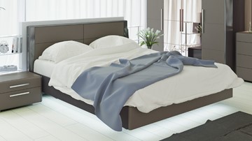 Кровать двуспальная Наоми 1600, цвет Фон серый, Джут СМ-208.01.01 в Коврове