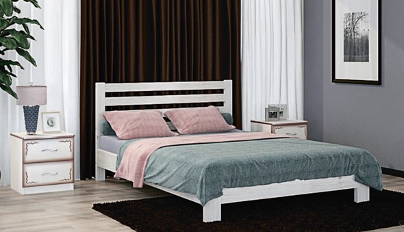 Кровать спальная Вероника (Белый Античный) 160х200 в Коврове - изображение