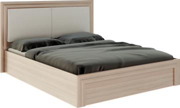 Двуспальная кровать с механизмом Глэдис М32 (Шимо светлый/Белый текстурный) во Владимире