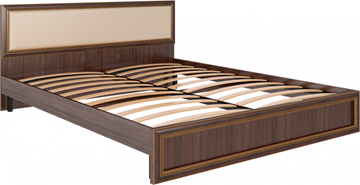 Кровать спальная Беатрис М10 с мягким изголовьем (Орех Гепланкт) во Владимире
