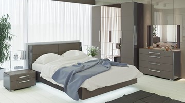 Модульная спальня Наоми №3, цвет Фон серый, Джут в Коврове