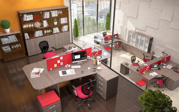 Набор мебели в офис Xten для двух сотрудников с тумбочками в Коврове - изображение 3