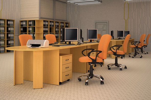 Комплект офисной мебели Классик рабочее место для опенспэйса (фрифло) в Коврове - изображение