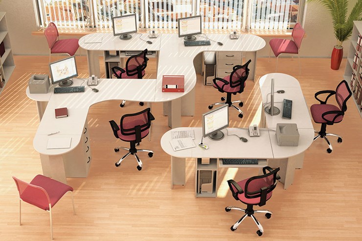 Офисный набор мебели Классик для 5 сотрудников в Коврове - изображение