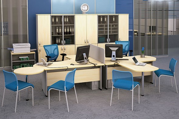 Офисный набор мебели Boston для 2 сотрудников по работе с клиентами во Владимире - изображение