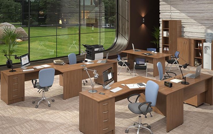 Мебель для персонала IMAGO три стола, 2 шкафа, стеллаж, тумба во Владимире - изображение