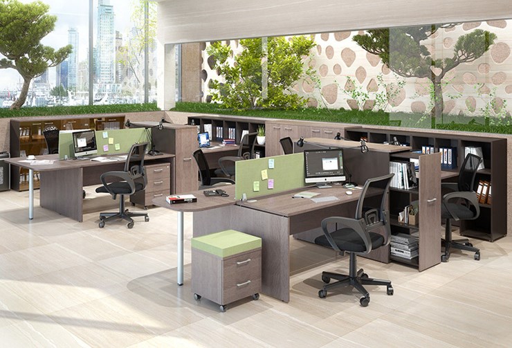 Набор мебели в офис Xten для двух сотрудников с тумбочками в Коврове - изображение