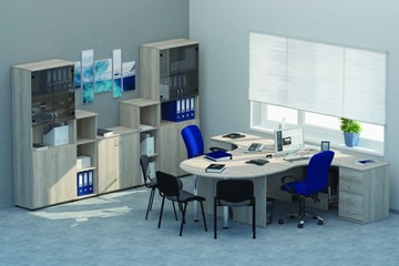 Мебель для персонала Twin для 2 сотрудников с совмещенными столами во Владимире - предосмотр