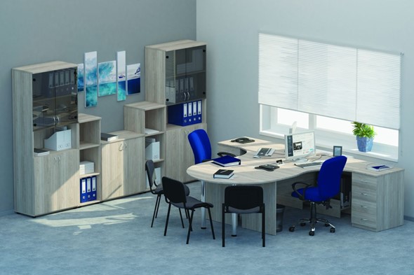 Мебель для персонала Twin для 2 сотрудников с совмещенными столами во Владимире - изображение