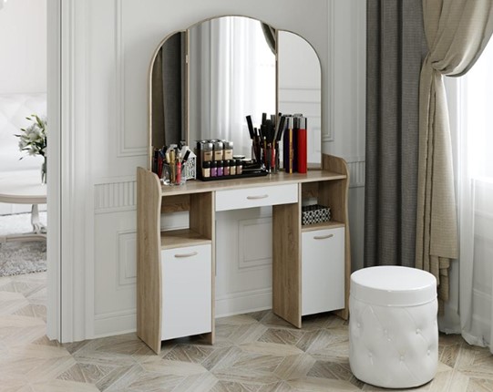 Туалетный стол София Т2, цвет Дуб сонома/Белый во Владимире - изображение
