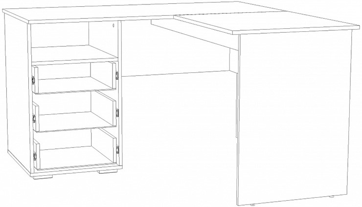 Письменный стол Банни НМ 041.41, Меренга/Макарун/Белый/Дуб сонома в Коврове - изображение 2