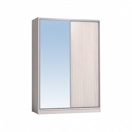 Шкаф 2-х створчатый 1600 Домашний Зеркало/ЛДСП, Бодега светлый в Коврове - изображение