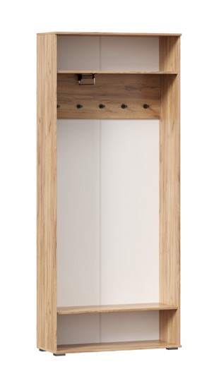Шкаф двухстворчатый Фиджи с декоративными накладками 659.310, Дуб Золотой/Белый в Коврове - изображение 2