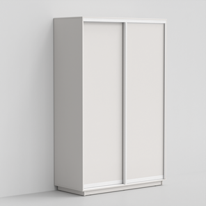Шкаф 2-х дверный ЭКО-Сим Д 220х160х60, Белый матовый/белый глянец во Владимире