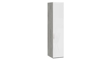 Шкаф одностворчатый Эмбер СМ-348.07.001 (Дуб Гамильтон/Белый глянец) в Коврове