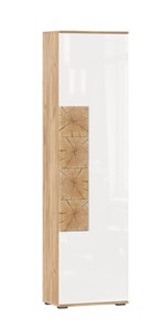 Шкаф одностворчатый Фиджи с декоративными накладками 659.300, Дуб Золотой/Белый в Коврове