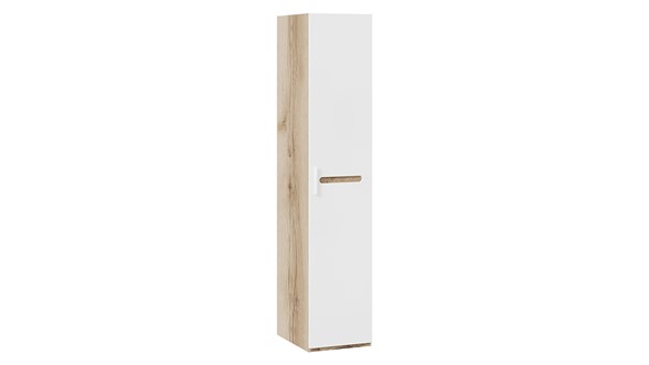 Распашной шкаф Фьюжн  ТД-260.07.01 (Дуб Делано, Белый глянец) в Коврове - изображение