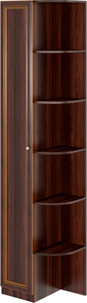 Угловой шкаф-стеллаж Беатрис М13 левый (Орех Гепланкт) в Коврове - изображение