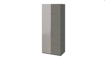 Шкаф Наоми с 1 зеркальной левой дверью, цвет Фон серый, Джут СМ-208.07.04 L во Владимире