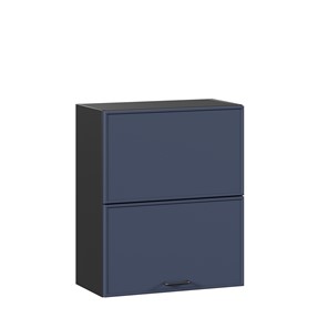 Навесной горизонтальный шкаф 600 комбинированный Индиго ЛД 298.970.000.167, Чёрный/Тёмно-синий во Владимире