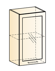 Шкаф навесной Яна L400 Н720 (1 дв. рам.) в Коврове