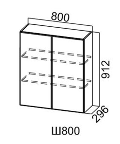 Шкаф кухонный Модус, Ш800/912, галифакс в Коврове