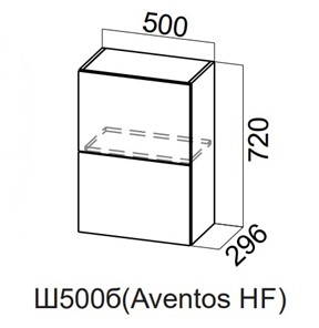 Распашной кухонный шкаф Модерн New барный, Ш500б(Aventos HF)/720, МДФ в Коврове