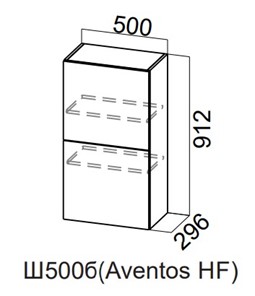 Шкаф навесной на кухню Модерн New барный, Ш500б(Aventos HF)/912, МДФ в Коврове