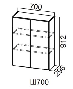 Распашной кухонный шкаф Модерн New, Ш700/912, МДФ в Коврове