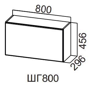 Шкаф навесной на кухню Модерн New, ШГ800/456 горизонтальный, МДФ в Коврове