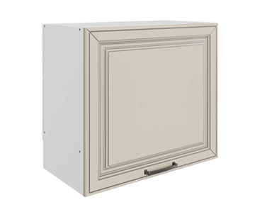 Кухонный шкаф Атланта L600 Н566 (1 дв. гл.) эмаль (белый/сливки патина платина) в Коврове