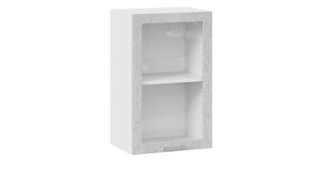 Навесной кухонный шкаф Гранита 1В45С (Белый/Бетон снежный) в Коврове
