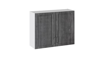 Навесной кухонный шкаф Прованс (Белый глянец/Санторини темный) В_72-90_2ДР в Коврове