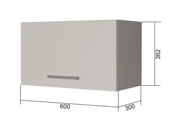 Навесной шкаф В360, Белое гладкое Ламарти/Антрацит в Коврове