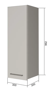 Навесной кухонный шкаф В9 30, Бетон пайн/Белый в Коврове