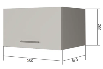 Кухонный шкаф ВГ50Г, Белое гладкое Ламарти/Антрацит в Коврове
