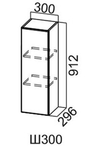 Навесной кухонный шкаф Модус, Ш300/912, галифакс в Коврове