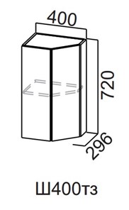 Кухонный шкаф торцевой закрытый Модерн New, Ш400тз/720, МДФ в Коврове