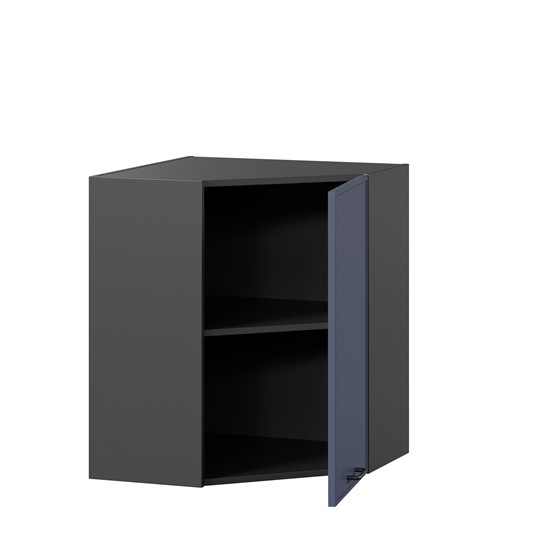 Угловой кухонный шкаф Индиго ЛД 298.610.000.158, Чёрный/Тёмно-синий в Коврове - изображение 1