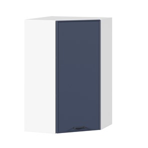 Шкаф угловой настенный высокий Индиго ЛД 298.620.000.117, Белый/Тёмно-синий в Коврове