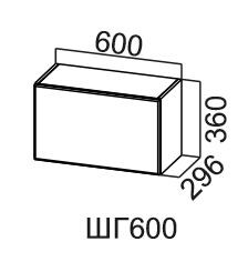 Шкаф кухонный Модус, ШГ600/360, фасад "галифакс табак" во Владимире