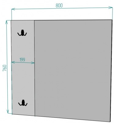 Навесное зеркало Лофт Z10, Белый в Коврове - изображение 1